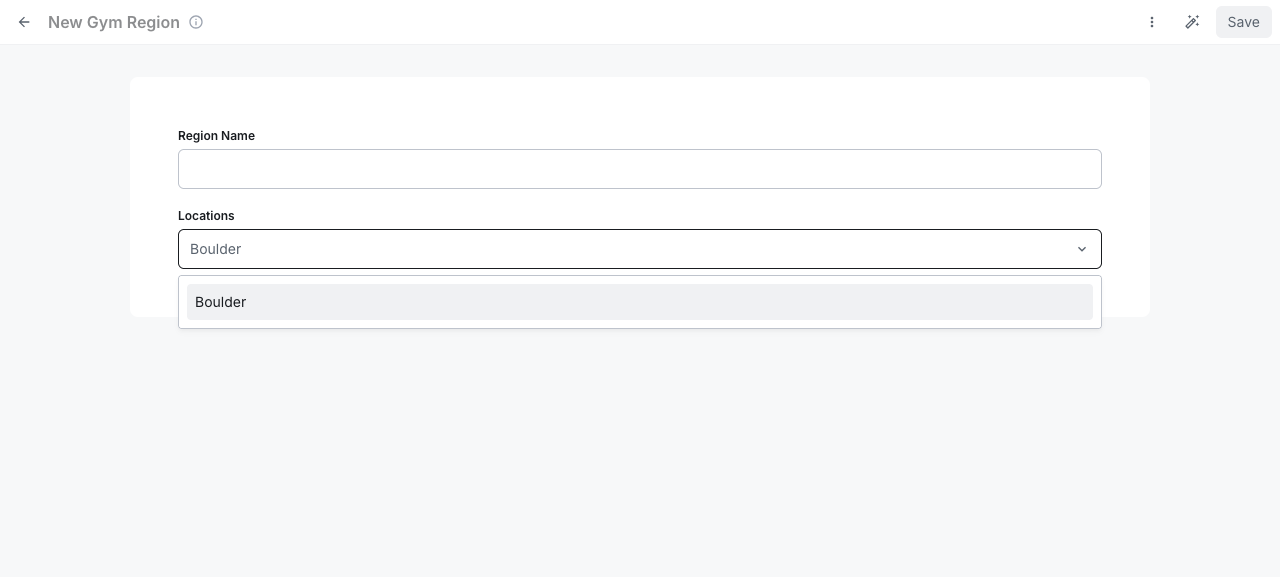 Reference field search showing the matching entry for the typed title